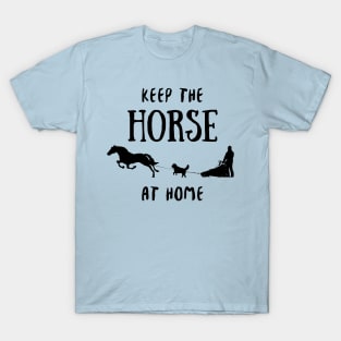 Horse Mushing - black T-Shirt